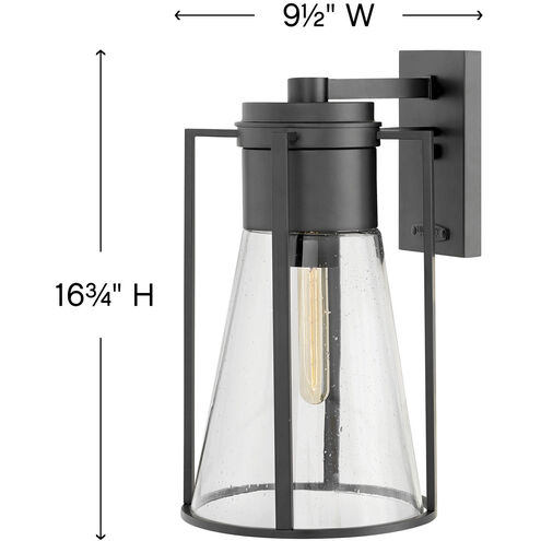 Refinery LED 17 inch Black Outdoor Wall Mount Lantern, Large