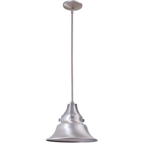 Union 1 Light 12 inch Satin Aluminum Outdoor Pendant, Medium