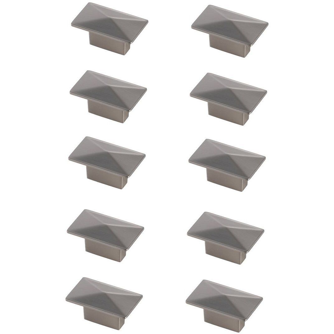 Perry Brushed Nickel Hardware Cabinet Knob, Set of 10
