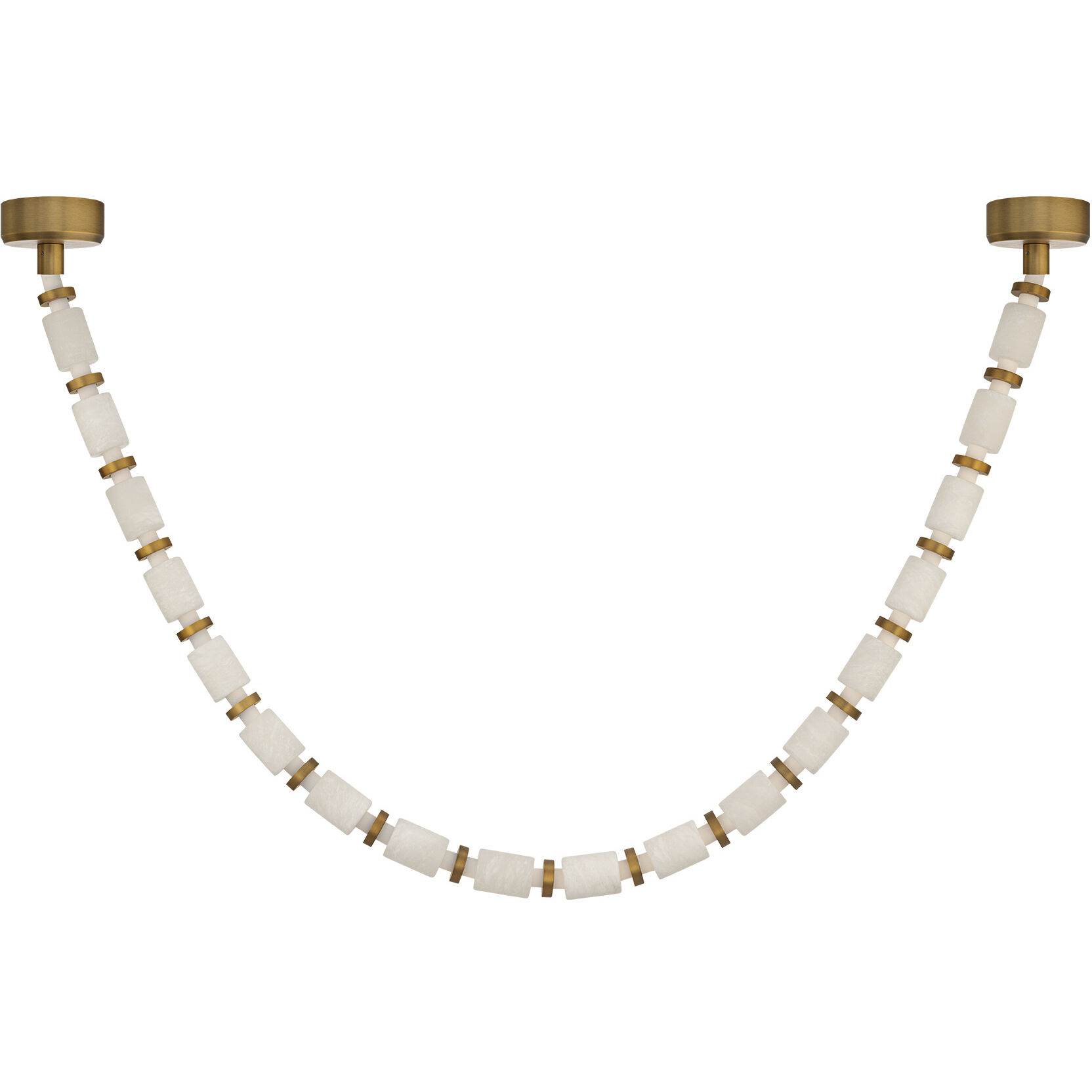 Entice 18 Light 2 inch Aged Brass Pendant Ceiling Light in 3500K