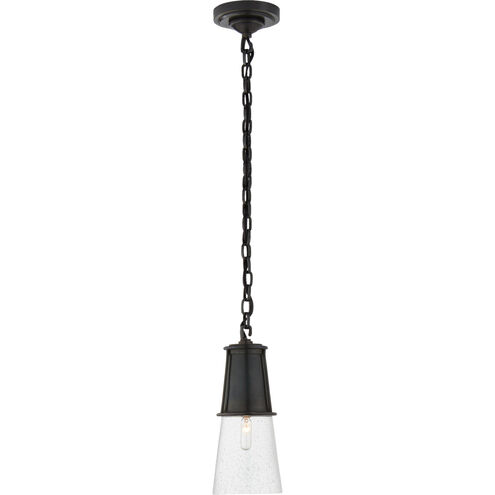Thomas O'Brien Robinson 1 Light 4.75 inch Bronze Pendant Ceiling Light in Seeded Glass, Small