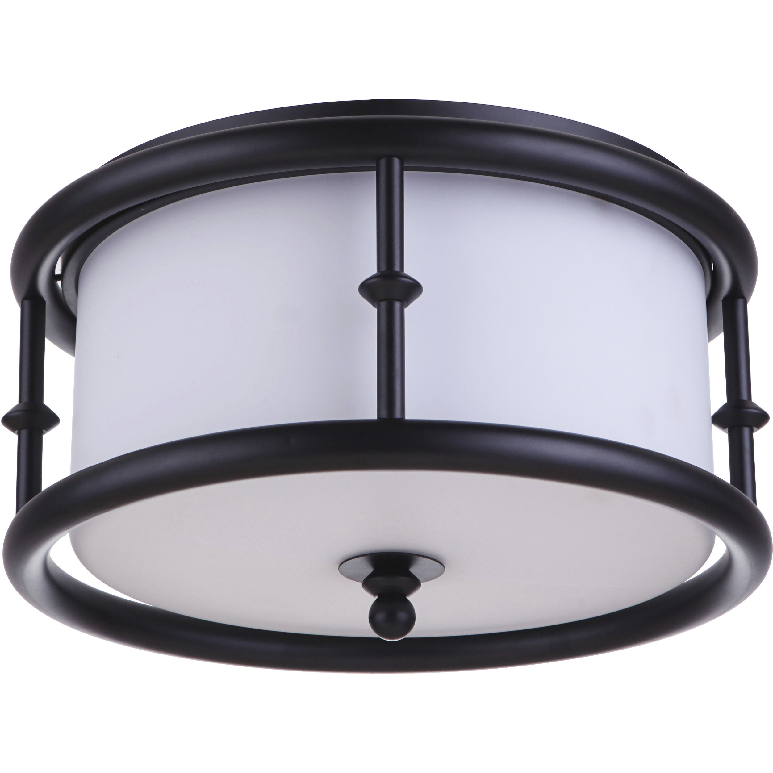 Marlowe 3 Light 14.25 inch Flat Black Flushmount Ceiling Light