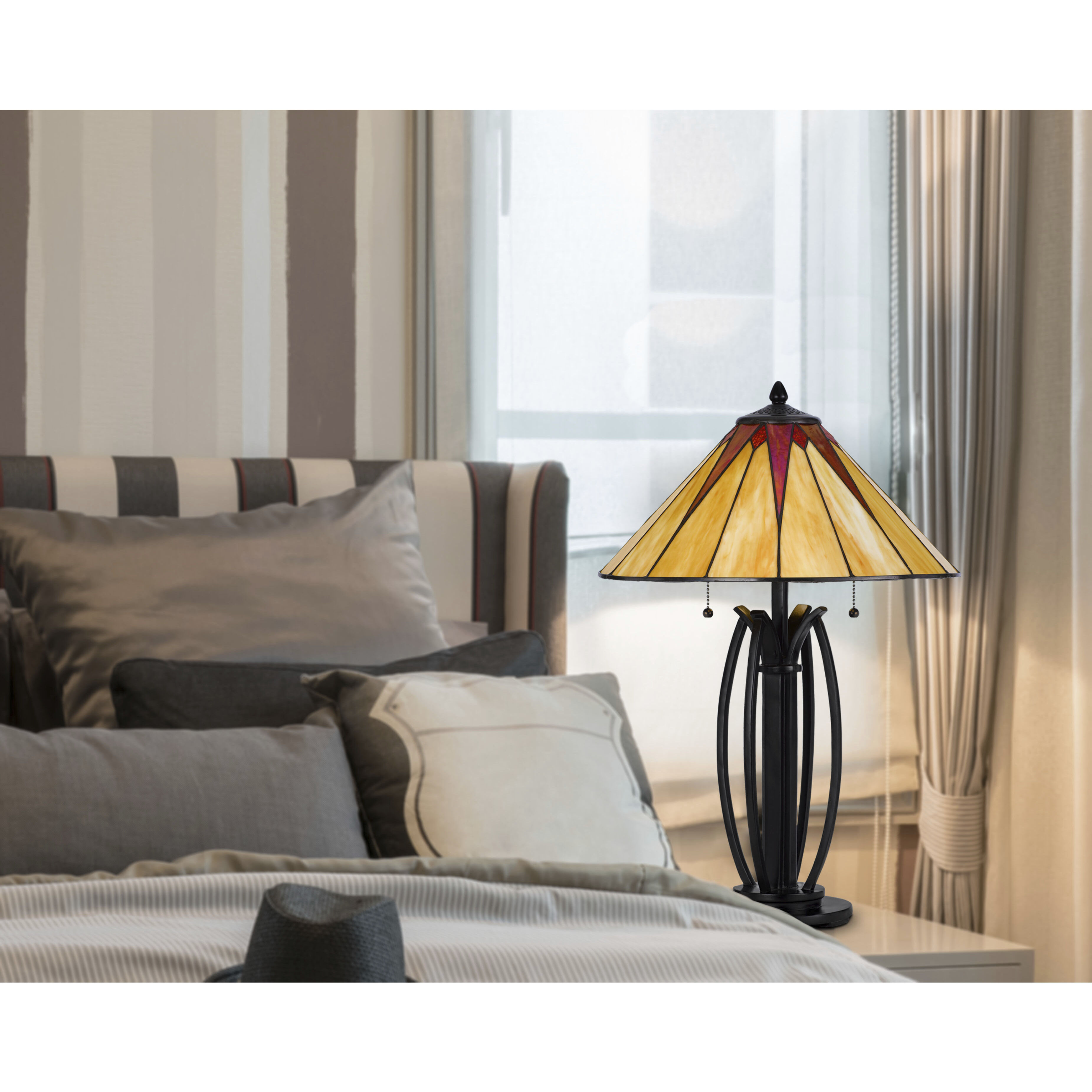 3105 Tiffany 25 inch 60.00 watt Dark Bronze Table Lamp Portable Light