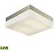 Wyngate LED 9 inch Satin Nickel with White Flush Mount Ceiling Light, Large