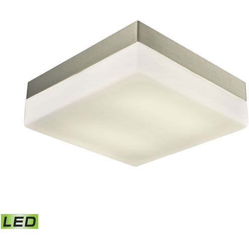 Wyngate LED 9 inch Satin Nickel with White Flush Mount Ceiling Light, Large