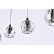 Eren 5 Light 32 inch Black Linear Pendant Ceiling Light