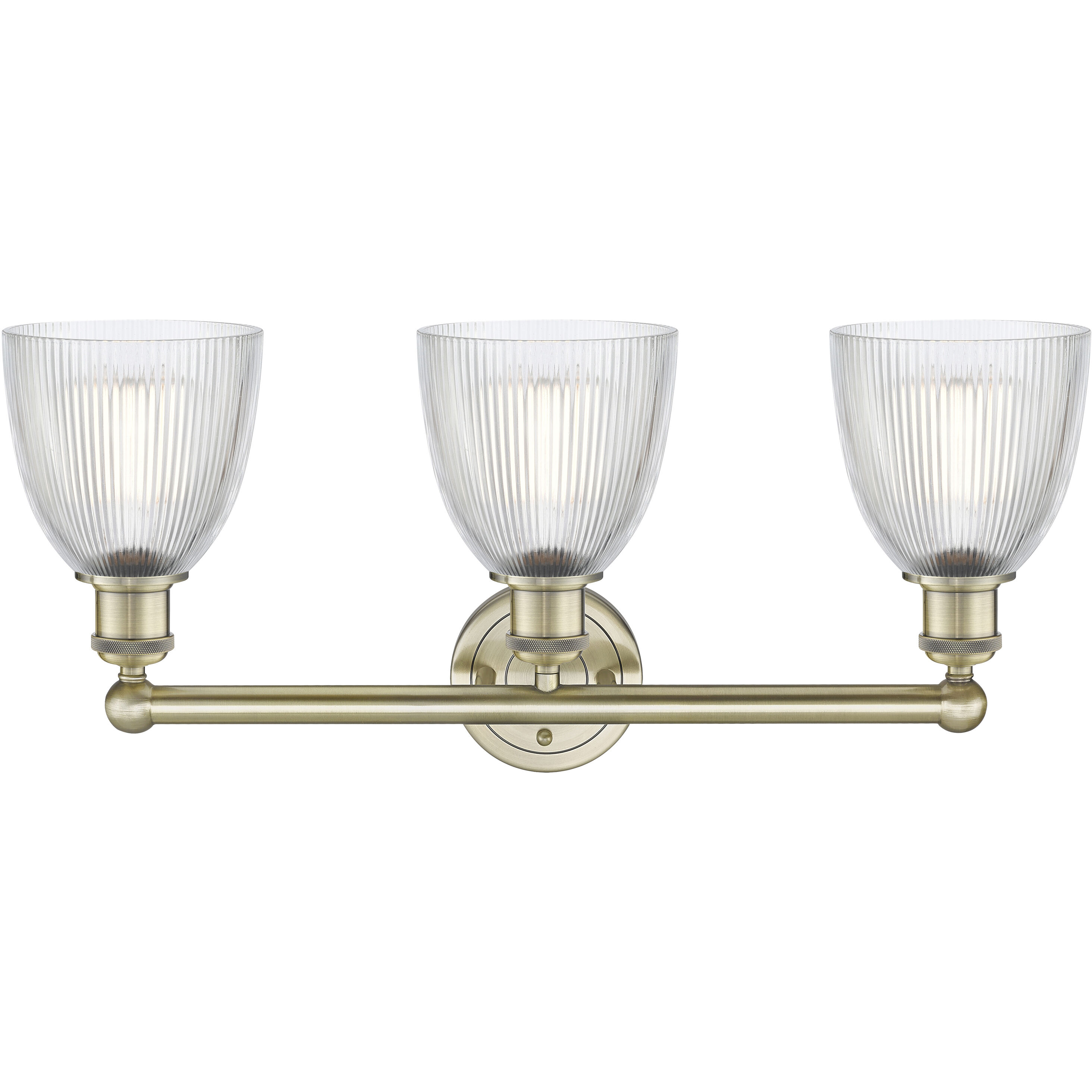Castile 3 Light 24 inch Antique Brass Bath Vanity Light Wall Light in Clear