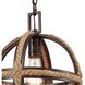 Natural Rope 1 Light 12 inch Oil Rubbed Bronze with Natural Mini Pendant Ceiling Light