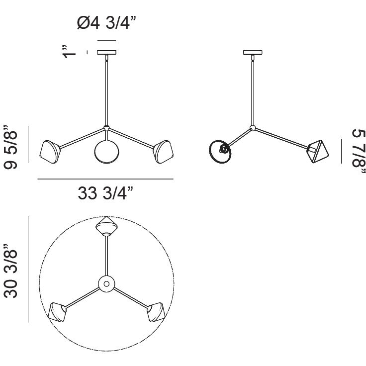 Novo 3 Light 30.38 inch Aged Gold Brass Pendant Ceiling Light in Aged Gold Brass and Opal Glass
