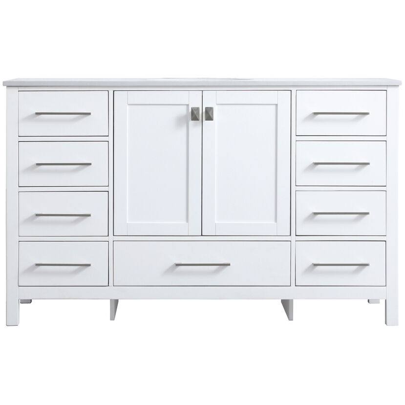 Irene 54 X 22 X 34 inch White Vanity Sink Set