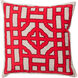 Chinese Gate 18 inch Cherry, Burgundy, Ivory Pillow Kit