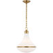 Amber Lewis Wesley LED 14.75 inch Hand-Rubbed Antique Brass Pendant Ceiling Light