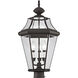 Georgetown 3 Light 23 inch Bronze Outdoor Post Top Lantern