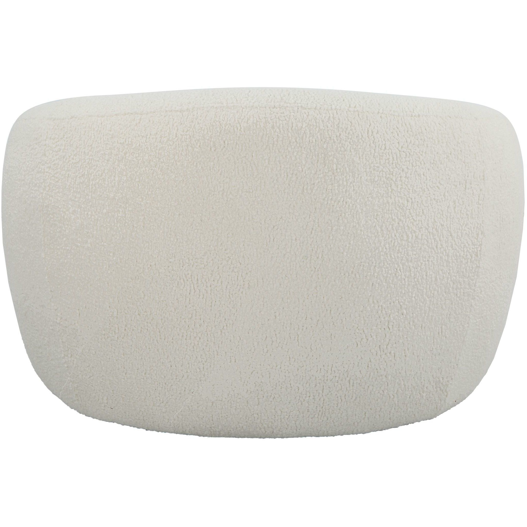 Capra Off White Faux Shearling Swivel Chair