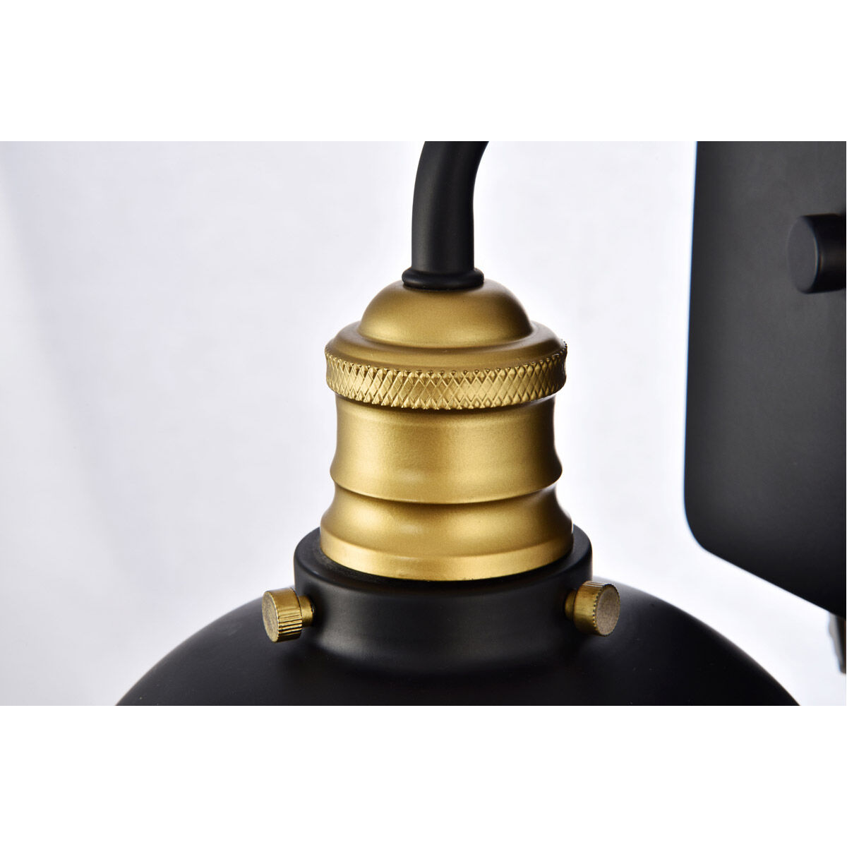 Anders 1 Light 7 inch Black and Brass Wall Sconce Wall Light