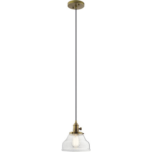 Avery 1 Light 8 inch Natural Brass Mini Pendant Ceiling Light