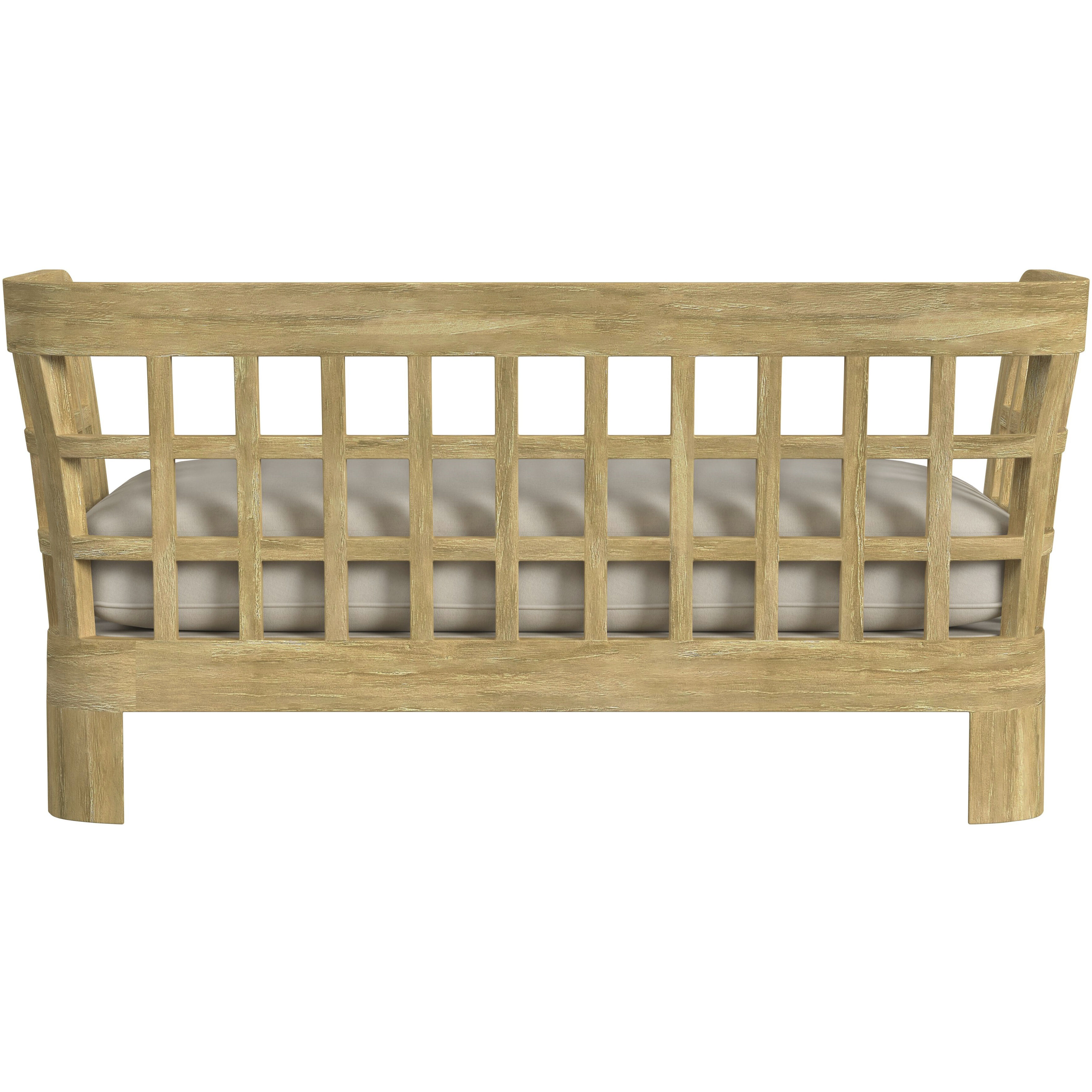 Monhegan Teak Outdoor Loveseat in Light Brown