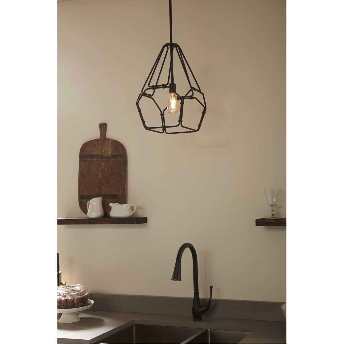 Ballinger 1 Light 12.5 inch Matte Black Pendant Ceiling Light