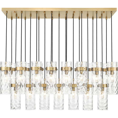 Fontaine Linear Chandelier Ceiling Light in Rubbed Brass