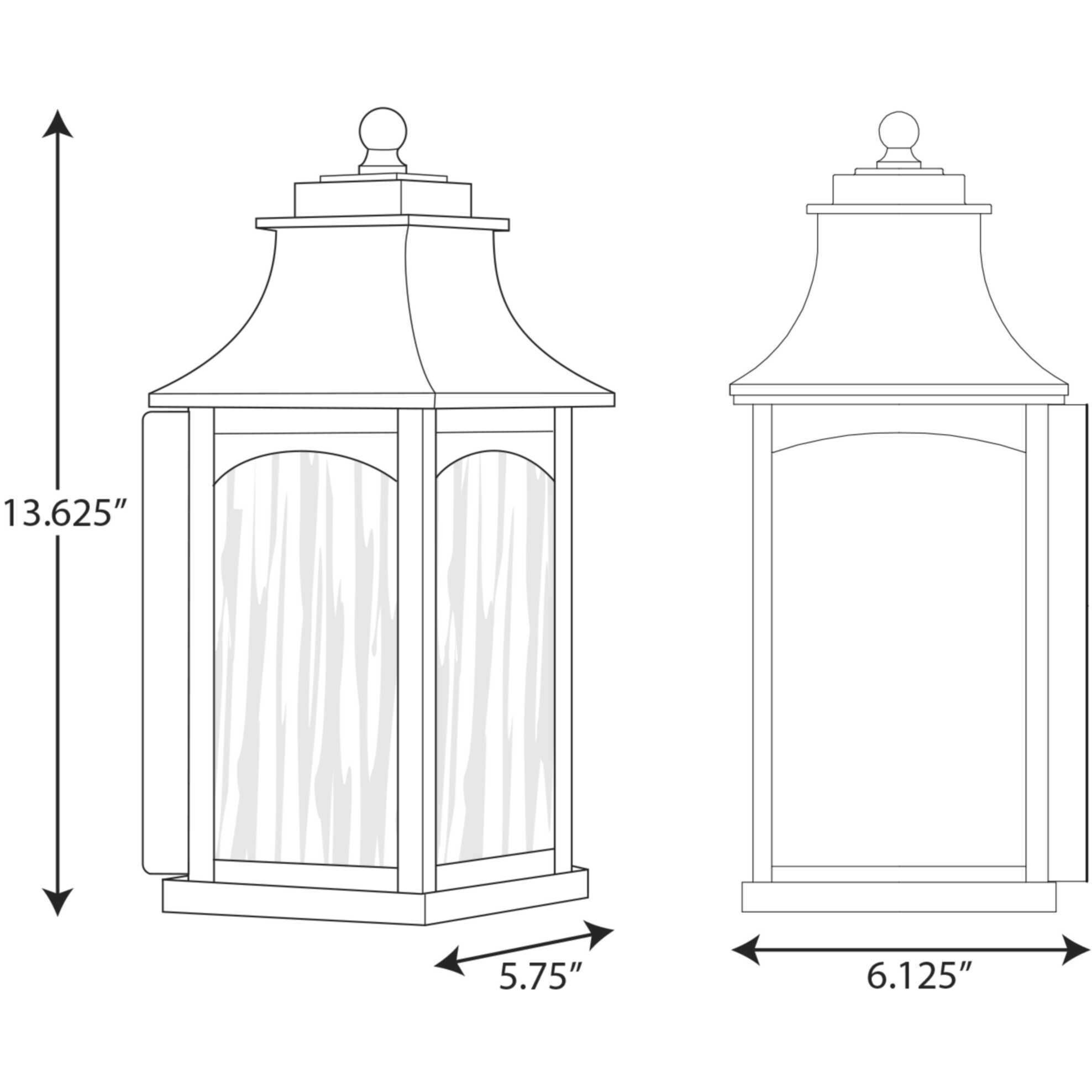 Maison 1 Light 14 inch Textured Black Outdoor Wall Lantern, Small, Design Series