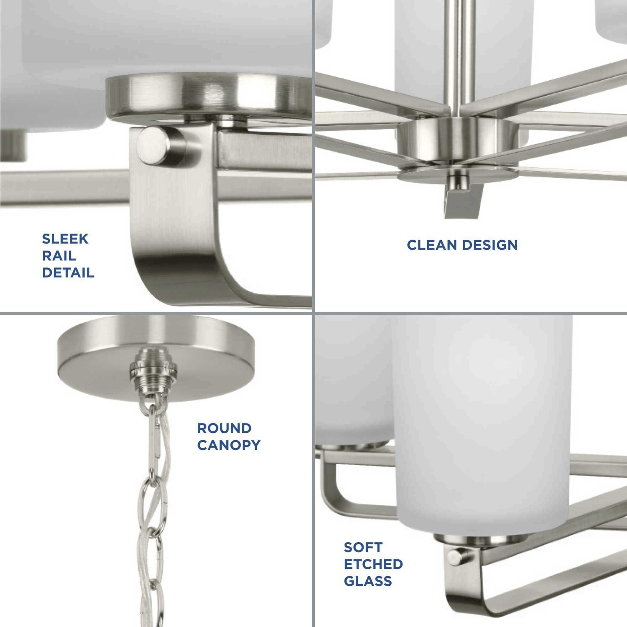 League 5 Light 24 inch Brushed Nickel Chandelier Ceiling Light