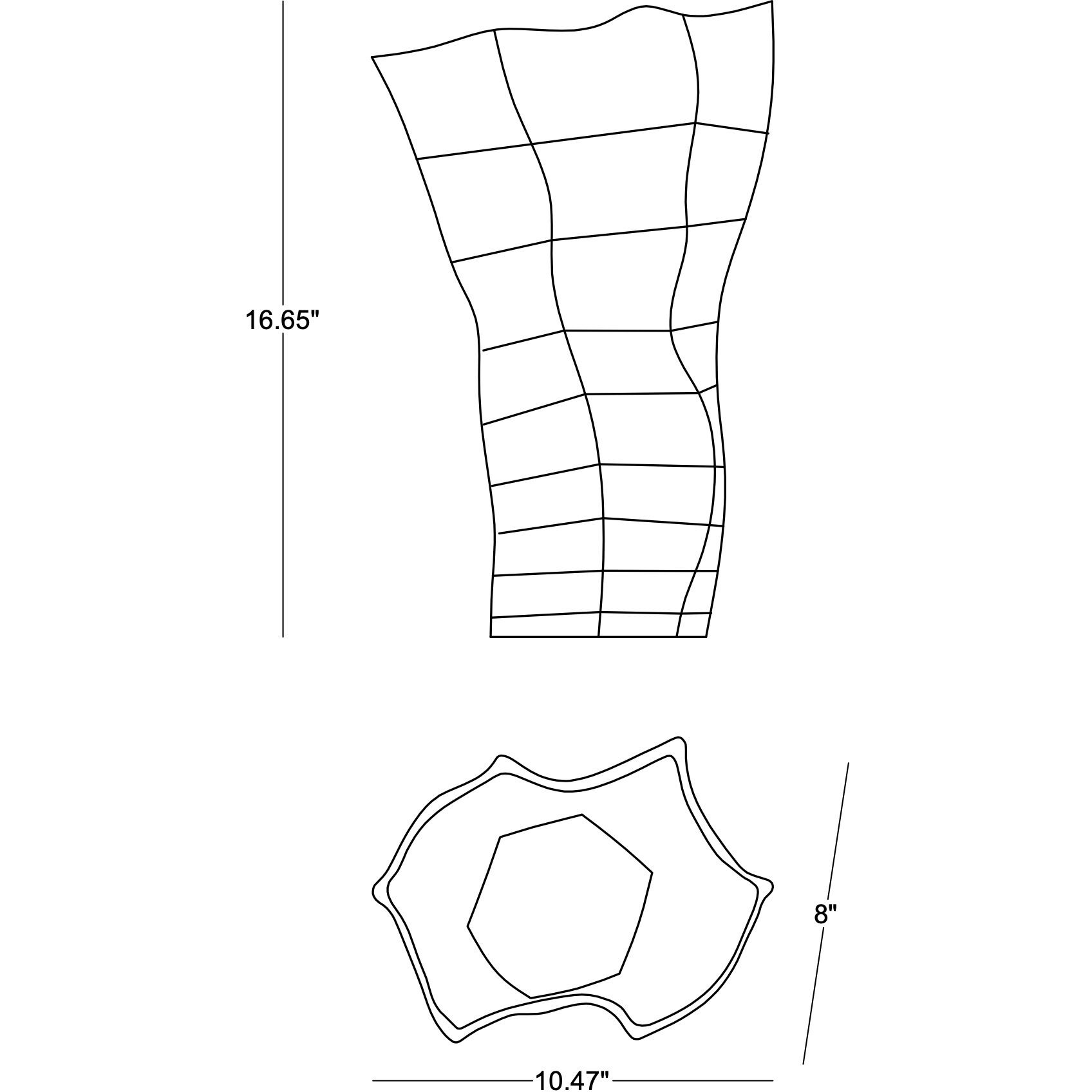 Lucille 16 inch Vase