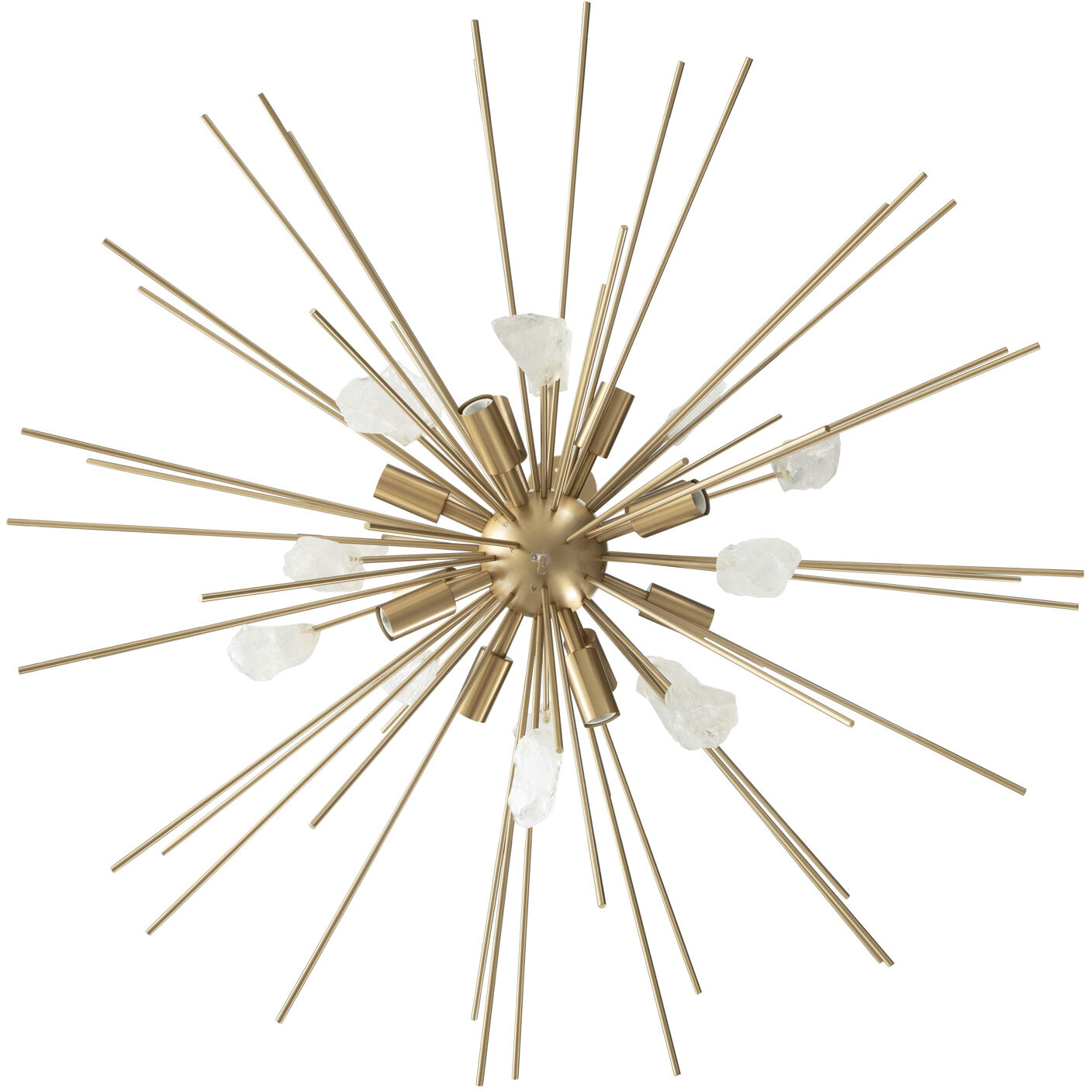 Nova 11 Light 31.75 inch Brushed Brass / Natural Crystal Chandelier Ceiling Light