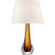 Julie Neill Christa 29.5 inch 100 watt Amber Glass Table Lamp Portable Light, Large