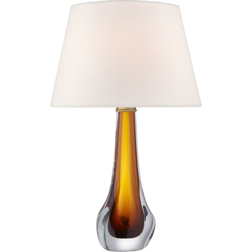 Julie Neill Christa 29.5 inch 100 watt Amber Glass Table Lamp Portable Light, Large