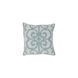 Amelia 18 X 18 inch Teal and Light Gray Throw Pillow