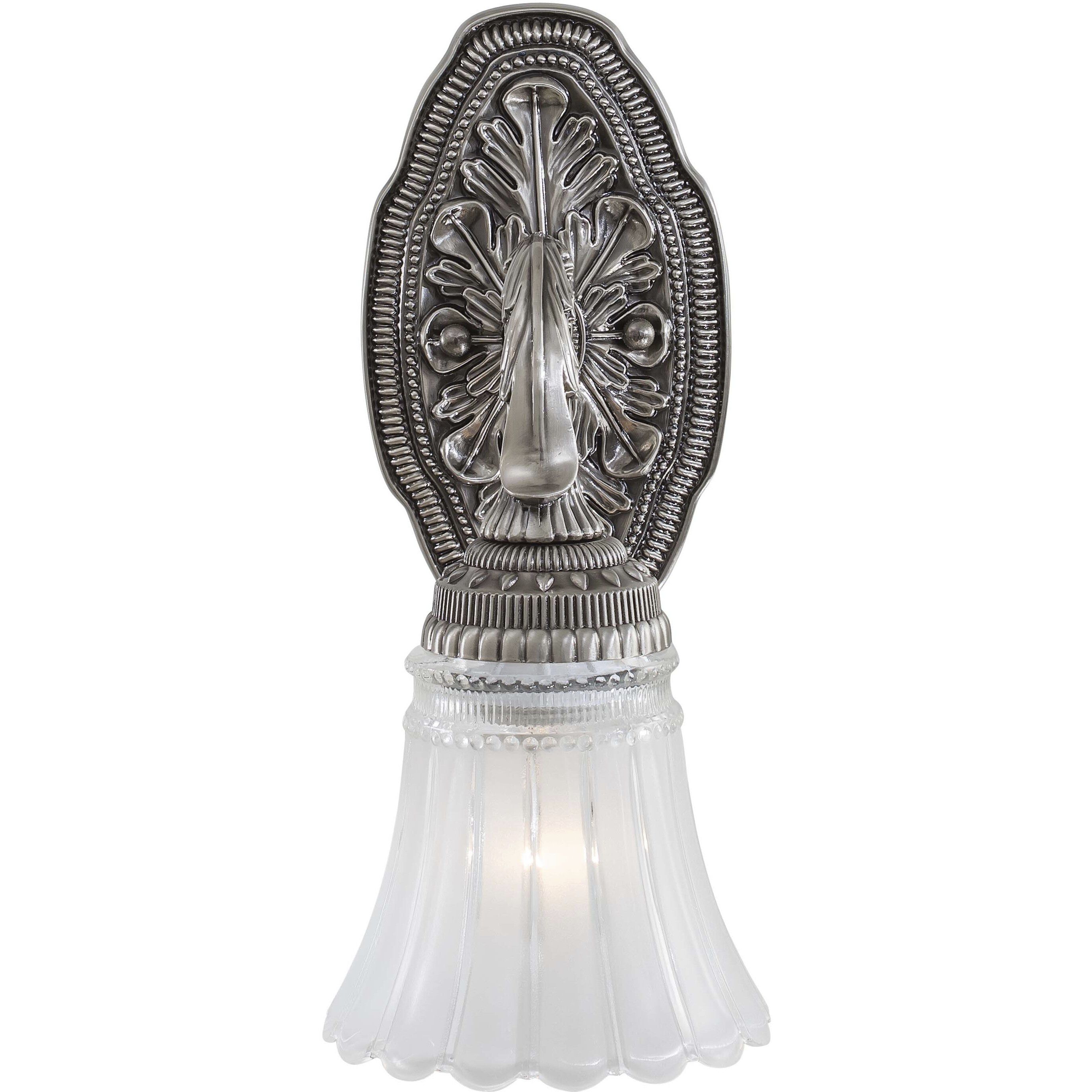 Europa 1 Light 5 inch Brushed Nickel Bath Light Wall Light