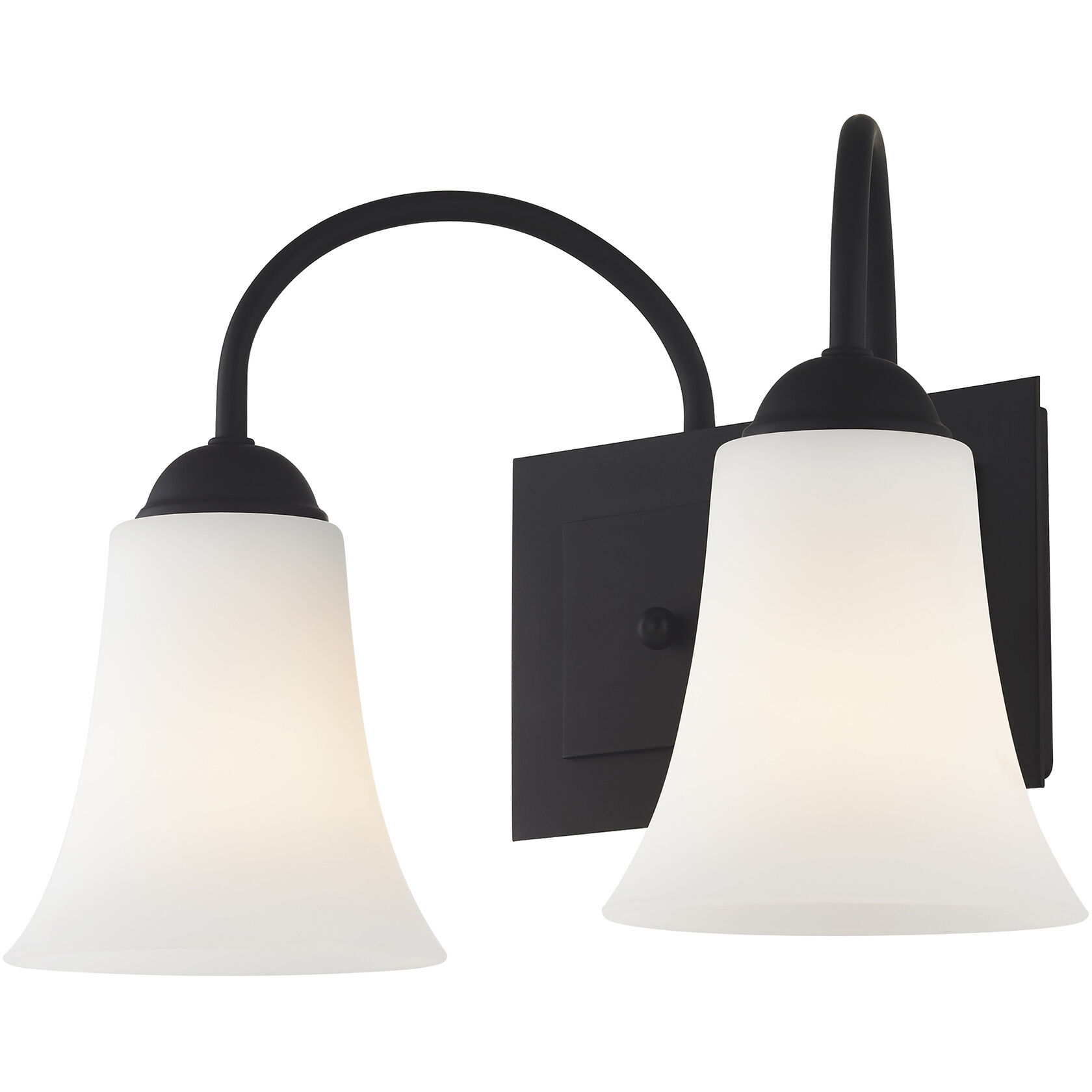 Ridgedale 2 Light 15 inch Black Bath Vanity Wall Light