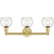 Athens 3 Light 24 inch Satin Gold Bath Vanity Light Wall Light in Seedy