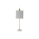Dual-Bend Hanging Arm 25.2 inch 60 watt Gold/White Table Lamp Portable Light