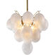 Globo LED 18 inch Brass Chandelier Ceiling Light in Milky White