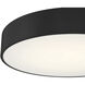 Como LED 13.75 inch Black and White Flush Mount Ceiling Light