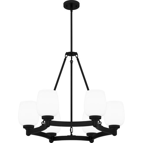 Penning 6 Light 28 inch Matte Black Chandelier Ceiling Light