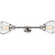 Franklin Restoration Fulton LED 7 inch Polished Nickel Bath Vanity Light Wall Light in Clear Glass, Franklin Restoration