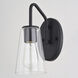 Beverly LED 7.75 inch Matte Black Bathroom Light Wall Light in 1