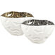 Halford 8 X 5.25 inch Decorative Bowl in Matte White and Silver