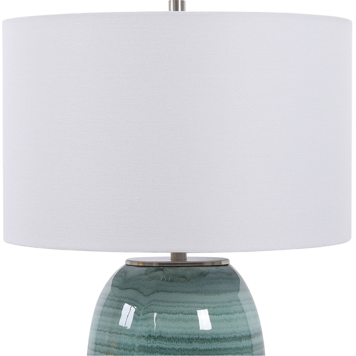 Caicos 27 inch 150.00 watt Aqua And Teal Crackle Glaze Table Lamp Portable Light