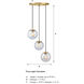 Neva LED 17.75 inch Brushed Gold Chandelier Ceiling Light