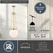 Kent 1 Light 11.75 inch Muted Brass Pendant Ceiling Light