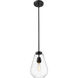 Ayra 1 Light 8 inch Matte Black Pendant Ceiling Light