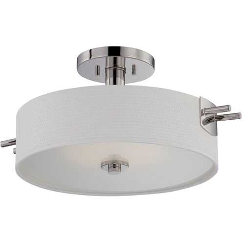 Claire LED 18.88 inch Polished Nickel Semi Flush Mount Ceiling Light