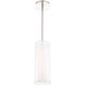 Metropolis 1 Light 5 inch Brushed Nickel Mini Pendant Ceiling Light in 13in.