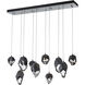Chrysalis 10 Light 10.1 inch Sterling Pendant Ceiling Light in Black Crystal