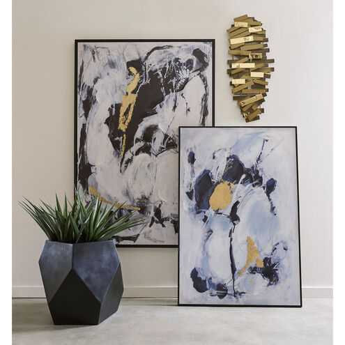 Charge Off White with Navy and Black Framed Wall Art