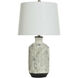 Cameron 27.5 inch 100.00 watt Ivory and Wisps Of Sage In The Design and Black Table Lamp Portable Light