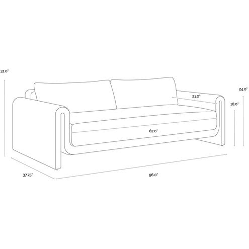 Tibi Grey / Louis Cream Outdoor Sofa